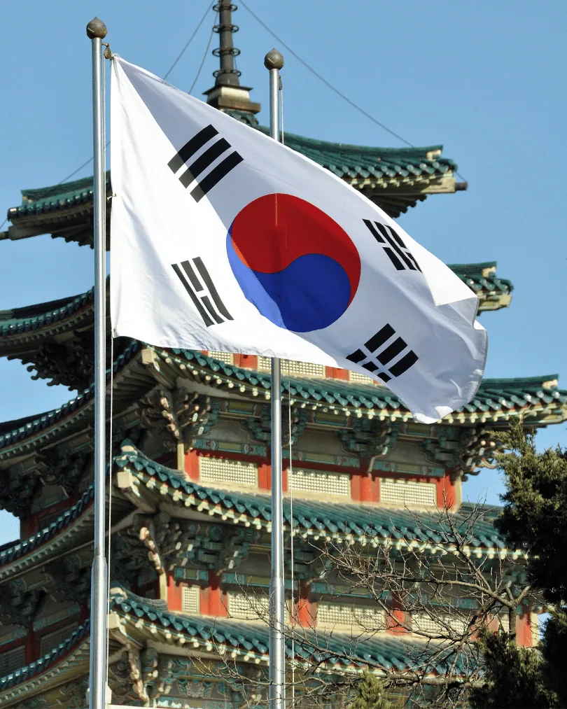 The South Korean flag, connecting Banchan’s heritage to Johannesburg