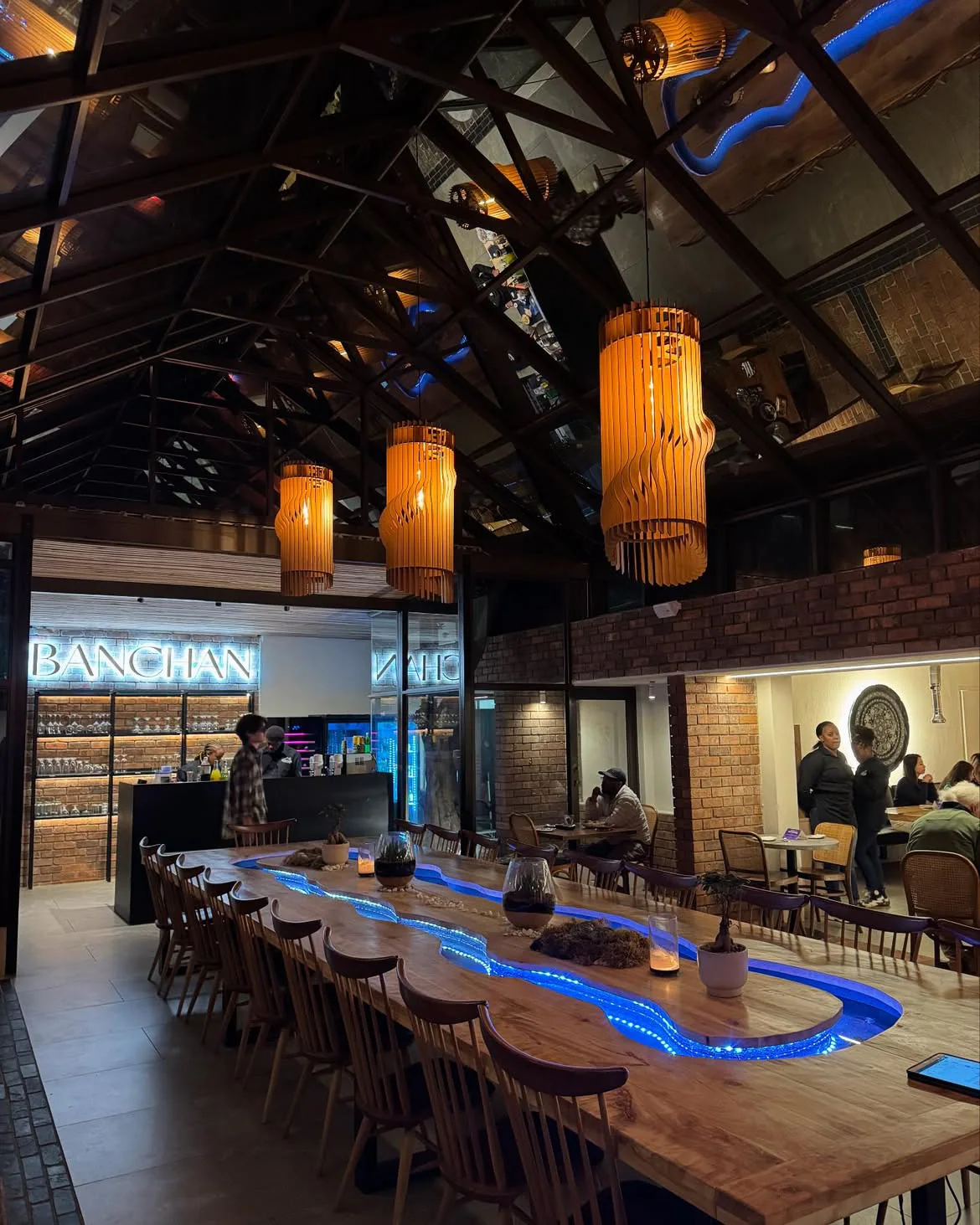 Guests dining inside Banchan